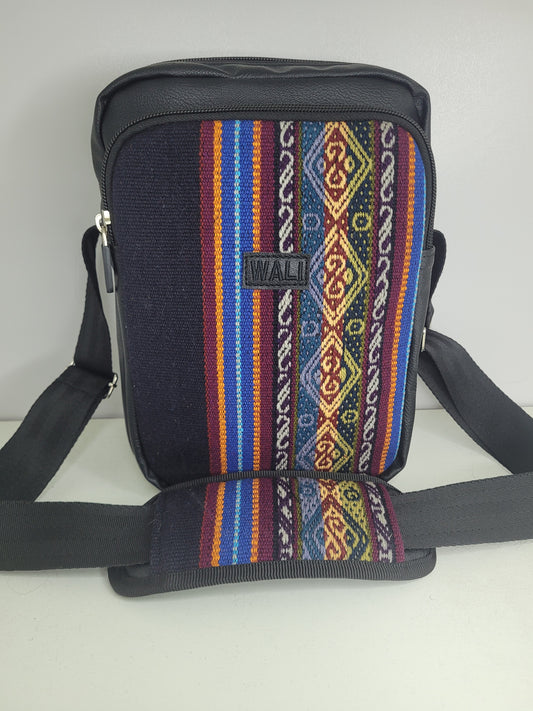 Morral grande aguayo Natural (azul marino)