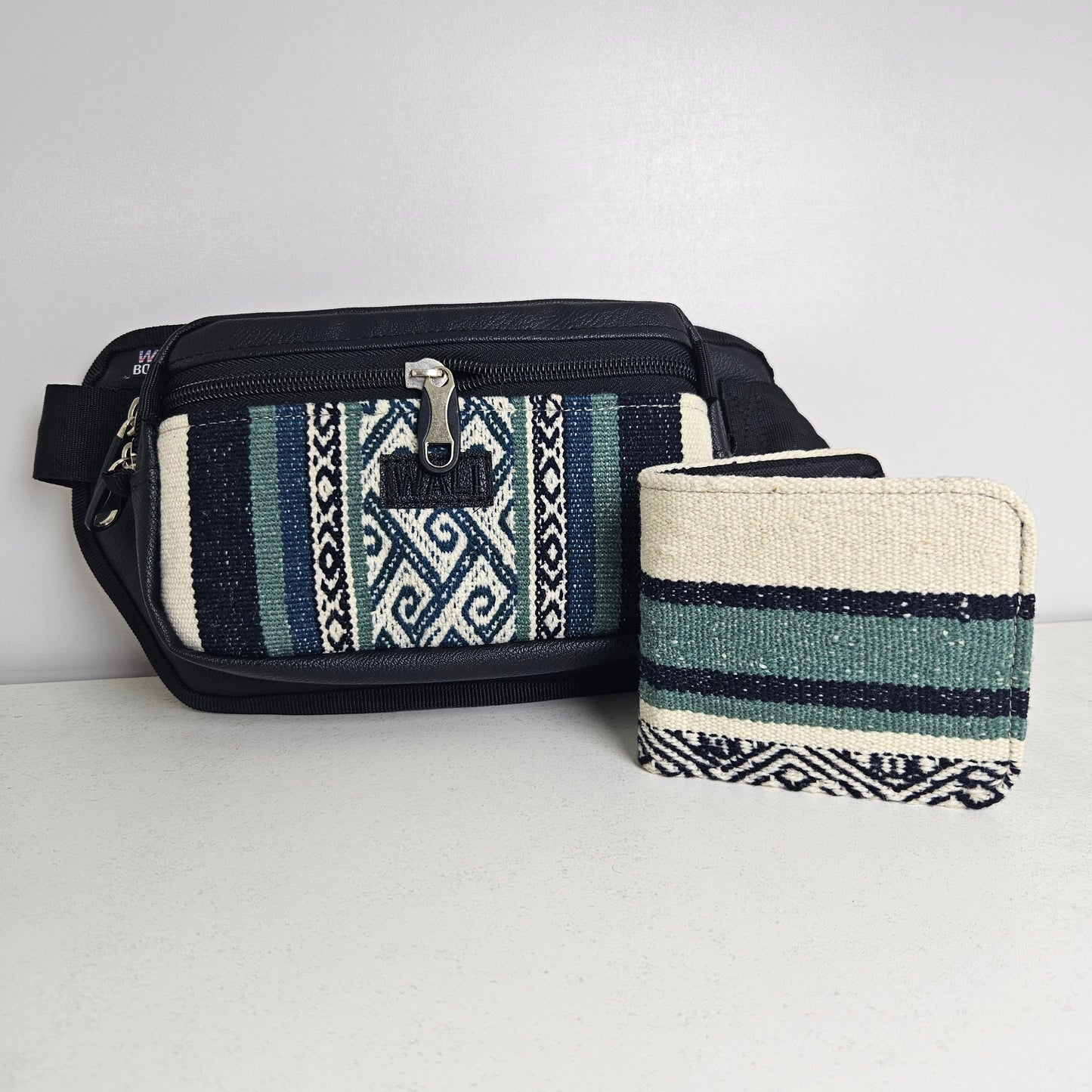 Combo riñonera y billetera doble (jade )