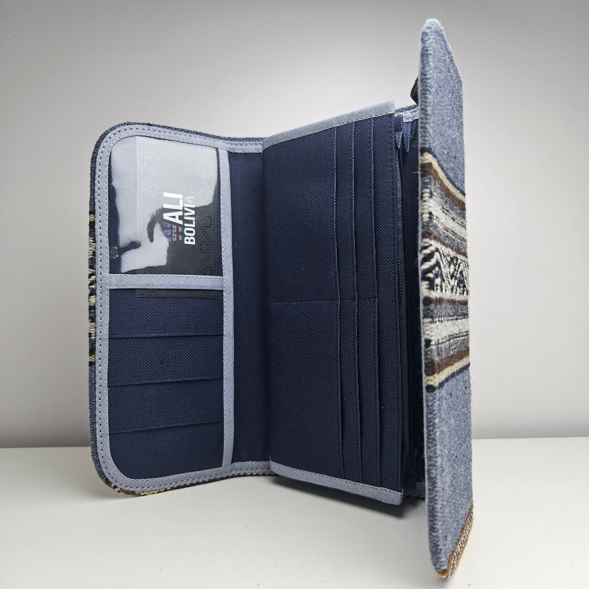 BILLETERA PORTACELULAR _ Azul denim