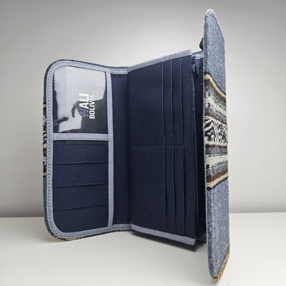 BILLETERA PORTACELULAR _ Azul denim
