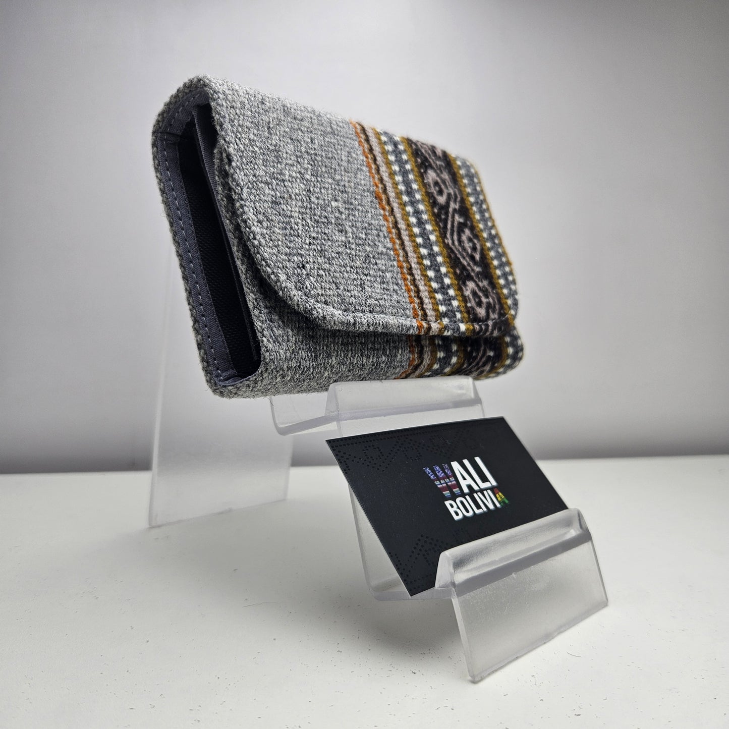 Billetera mini (plomo jaspeado)