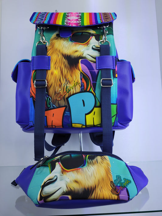 Combo Mochila y riñonera (paceño)