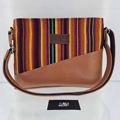 Cartera cuero aguayo (potosino)