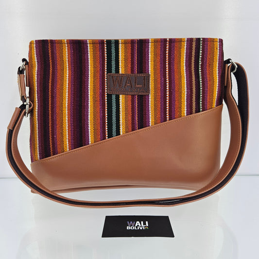 Cartera cuero aguayo (potosino)
