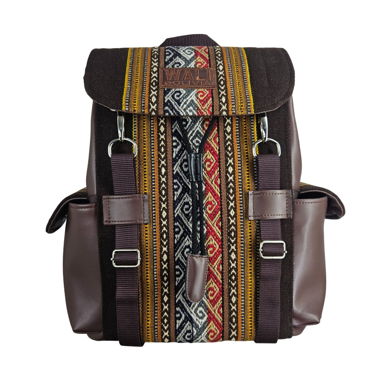 MOCHILA WALI CUERO _ Chocolate