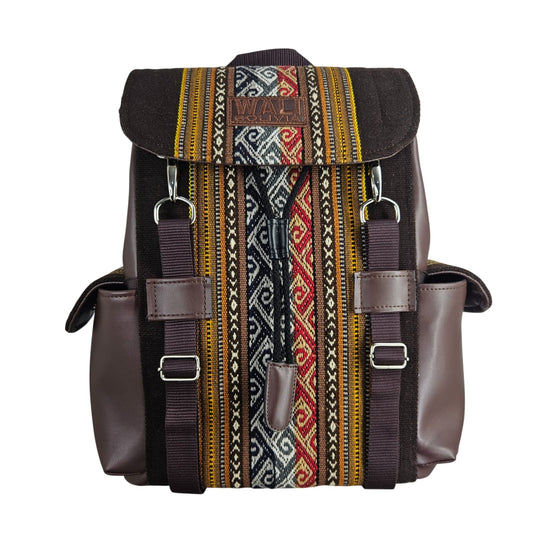 MOCHILA WALI CUERO _ Chocolate