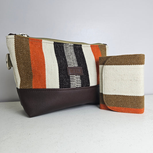 Combo cartera y billetera mini (camel copper)