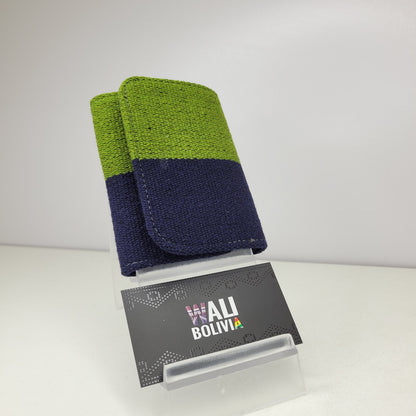 Billetera Triple  (verde y azul)