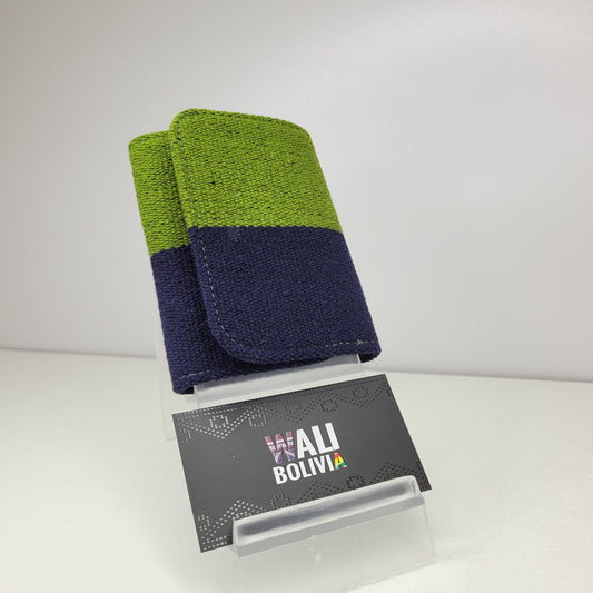 Billetera Triple  (verde y azul)