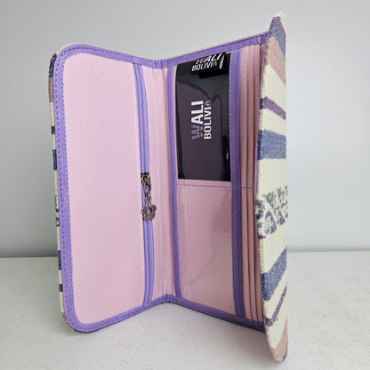 Billetera chequera (crepe diseño medio)