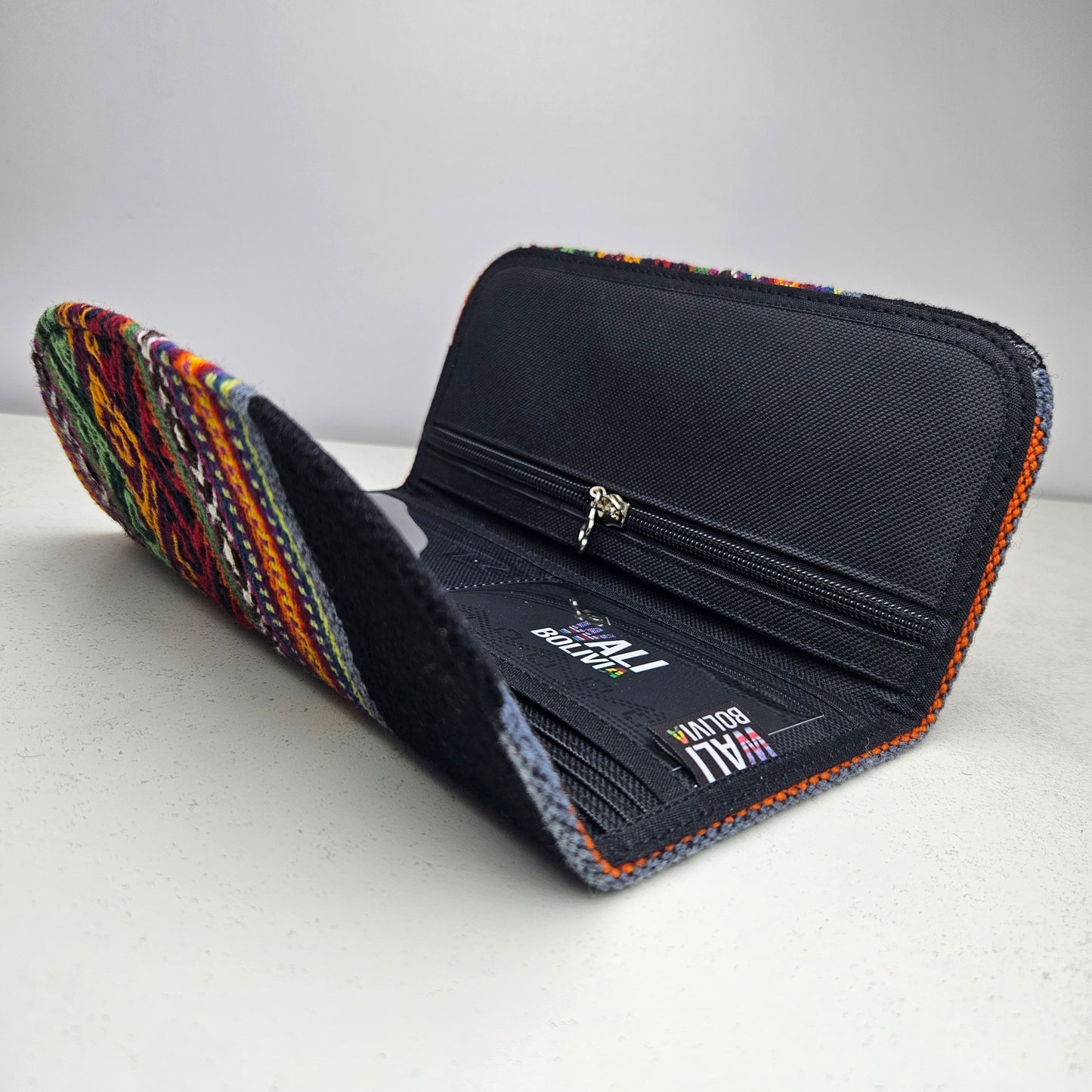 Billetera chequera (carbón diseño bajo)