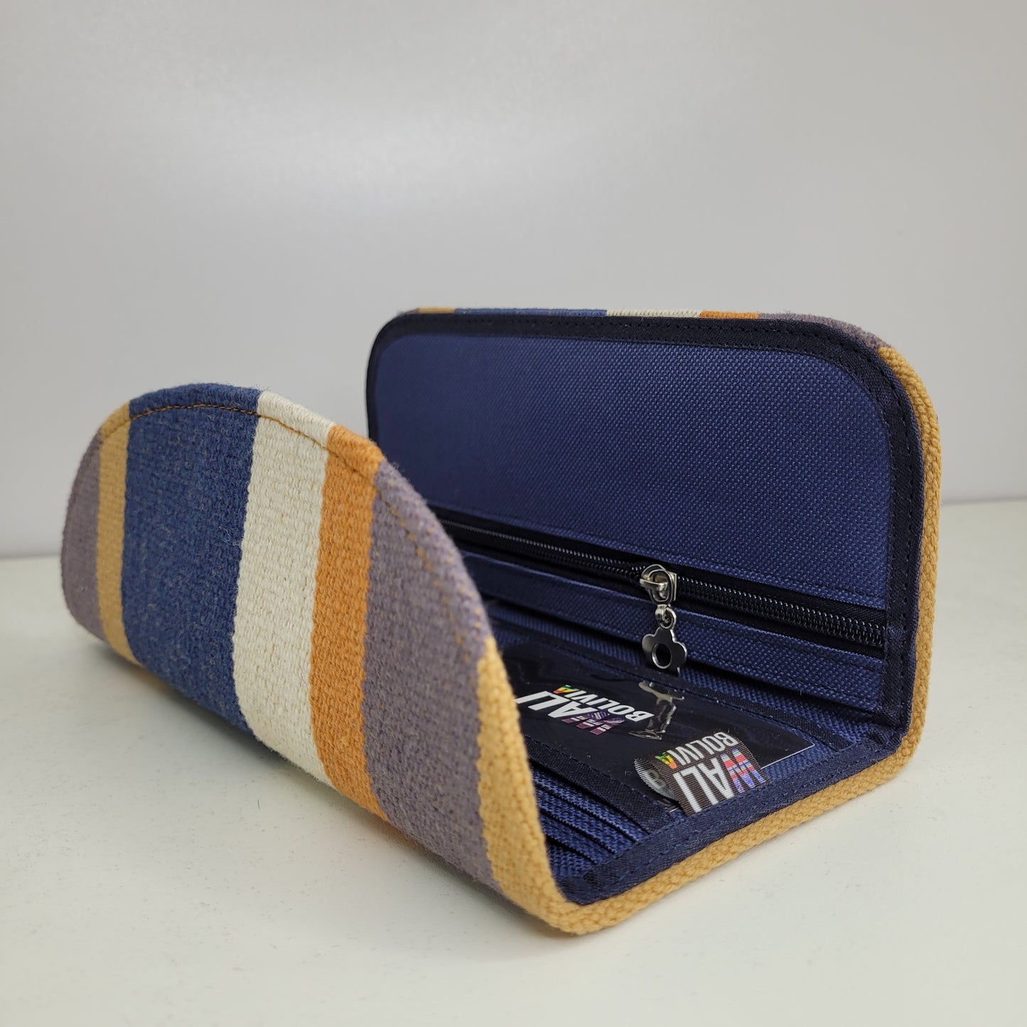Billetera Chequera (azul crema)