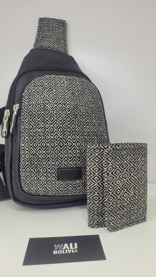 Pechera y Billetera (Blanco perdiz )