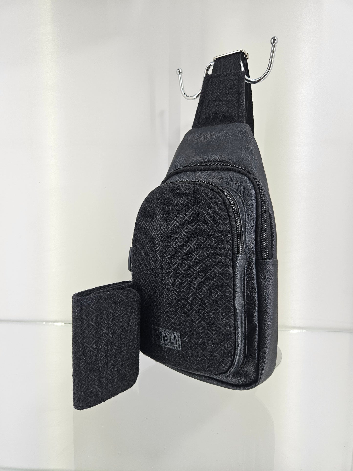 Combo Pechera y billetera triple (Perdiz negro(