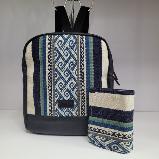 Combo mochila mini con billetra mini (jade)