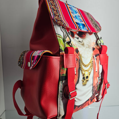 Mochila urbana (llama reguetonera)