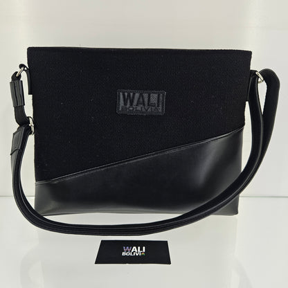 Cartera de cuero aguayo(Perdiz negro)