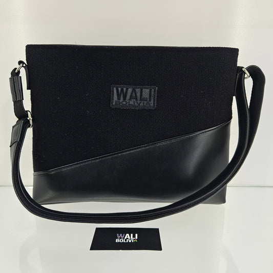 Cartera de cuero aguayo(Perdiz negro)