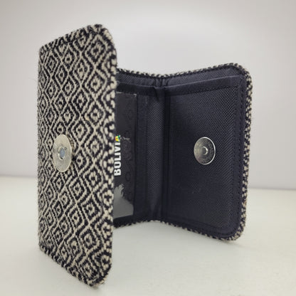 Billetera Perdiz Blanco y negro (Triple Unisex)