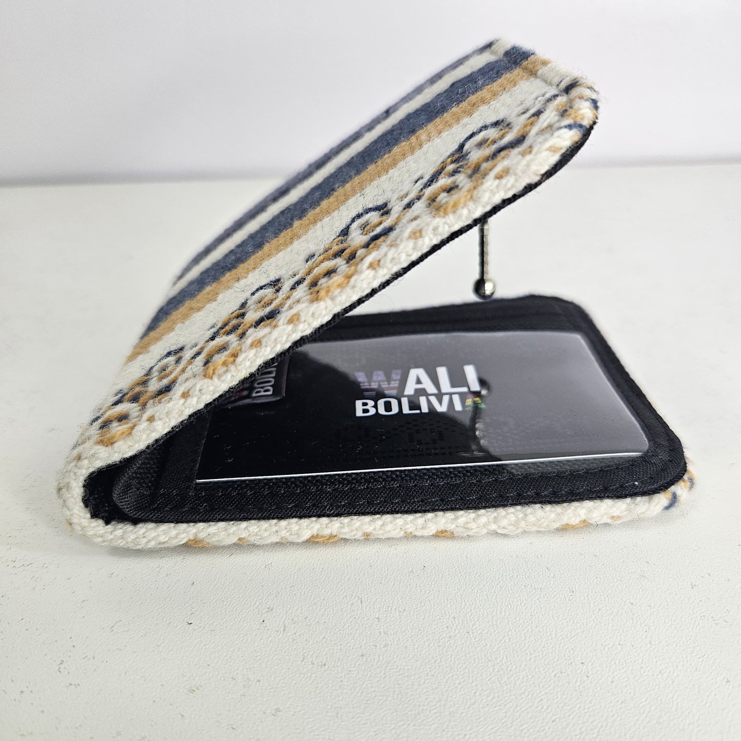 Billetera doble (azul crema claro)