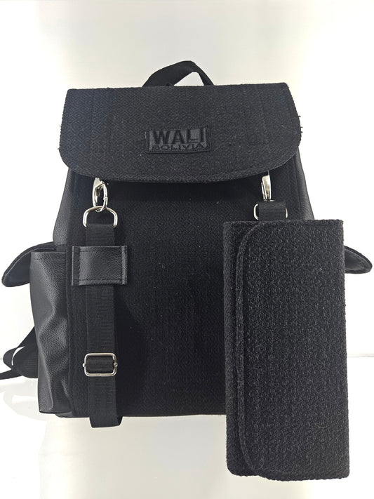 Combo Mochila y billetera (Perdiz negro)