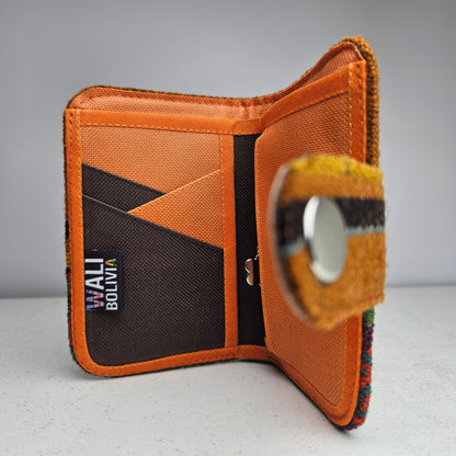 Billetera con broche (naranja oscuro)