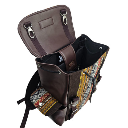 MOCHILA WALI CUERO _ Chocolate