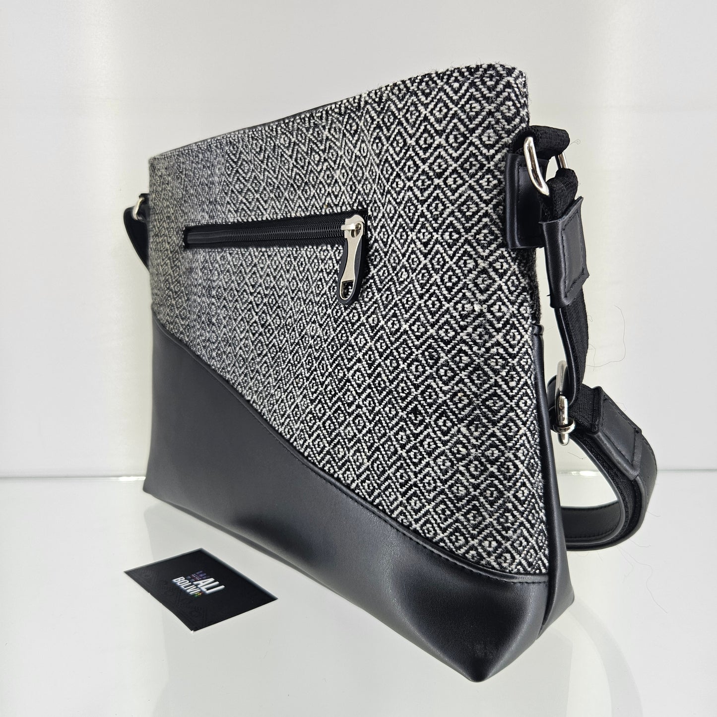 Cartera cuero aguayo (Perdiz blanco)