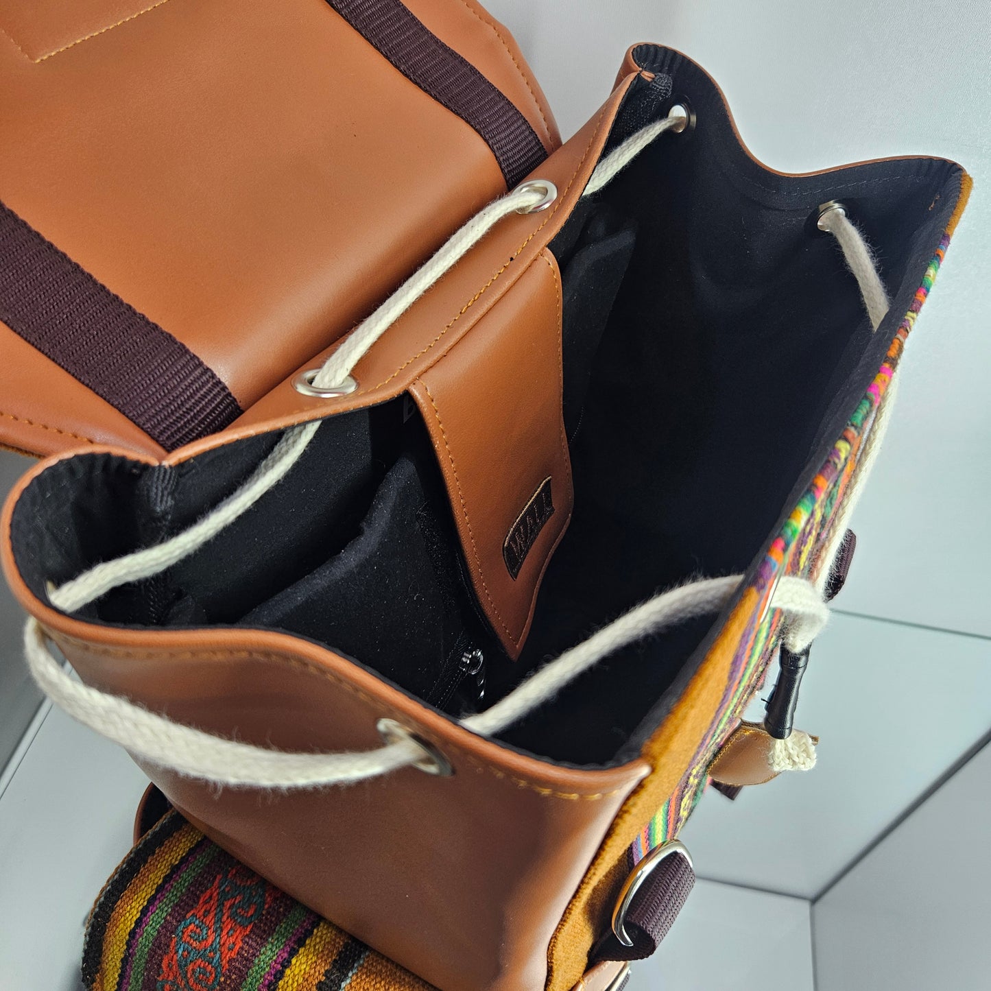 Mochila cuero (naranja oscuro)