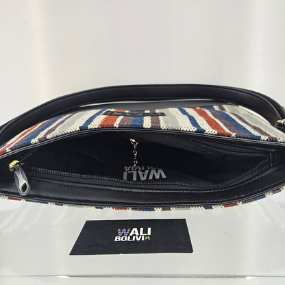 Cartera cuero aguayo (neutro)