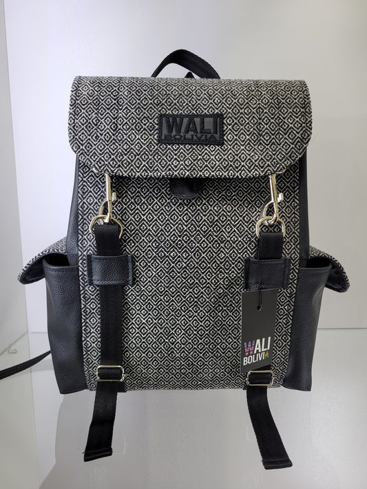 Mochila WALI (Perdiz Blanco y Negro)