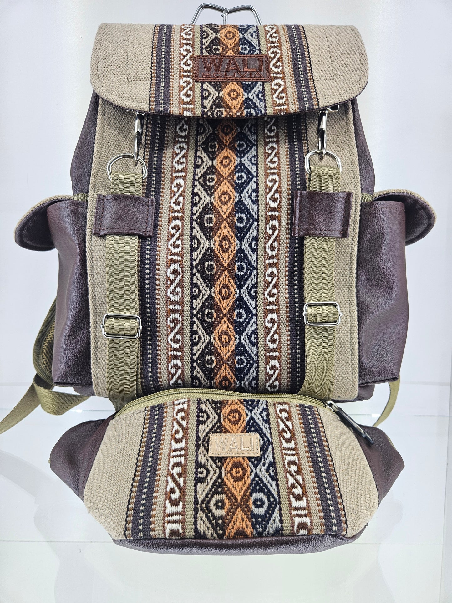 Combo Mochila y Riñonera (beige)