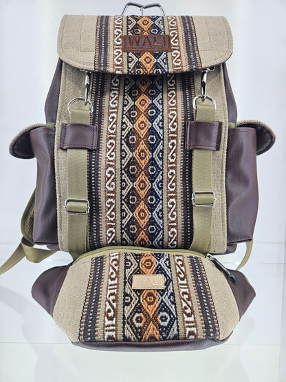 Combo Mochila y Riñonera (beige)