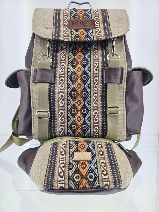 Combo Mochila y Riñonera (beige)