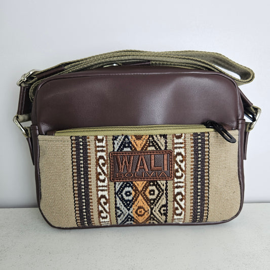Bandolera de cuero (beige)