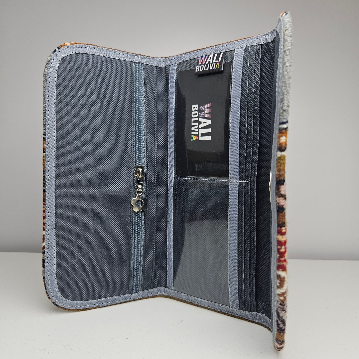 Billetera chequera (Plomo diseño bajo)