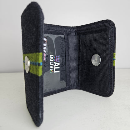 Billetera triple (azul rayas verdes)