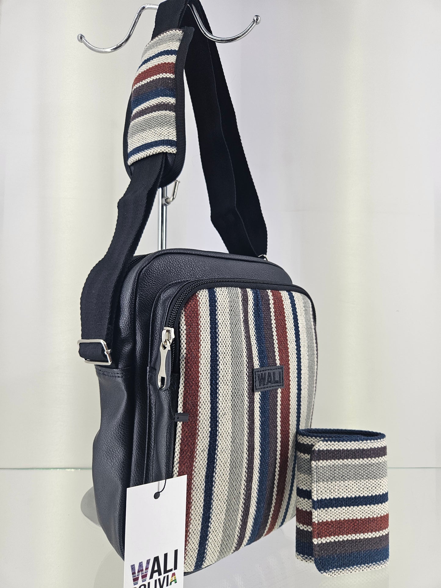 Combo morral y billetera triple (neutro)