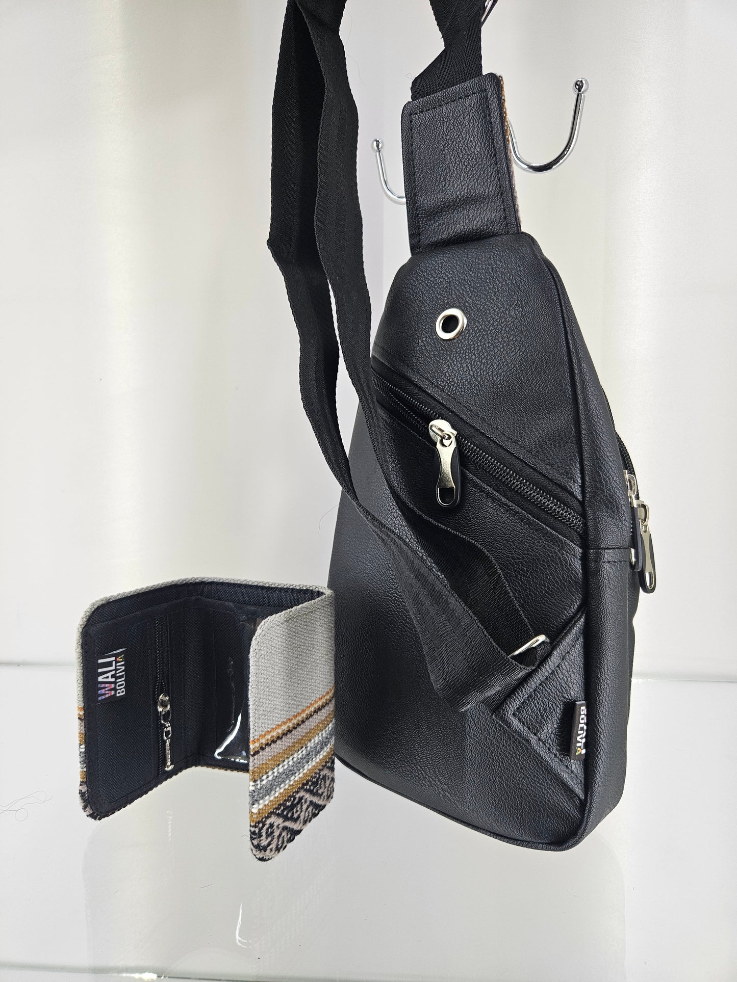 Combo Pechera y billetera triple (plomo)