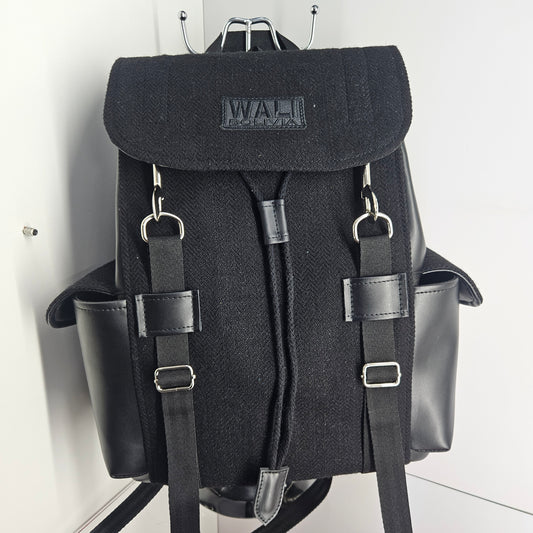 Mochila cuero aguayo (pedido negro)