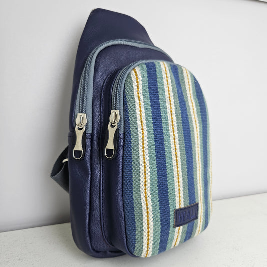 Pechera de aguayo natural (celeste esmeralda)