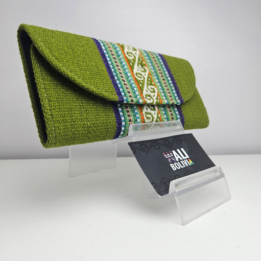 Billetera chequera (verde lechuga diseño medio)