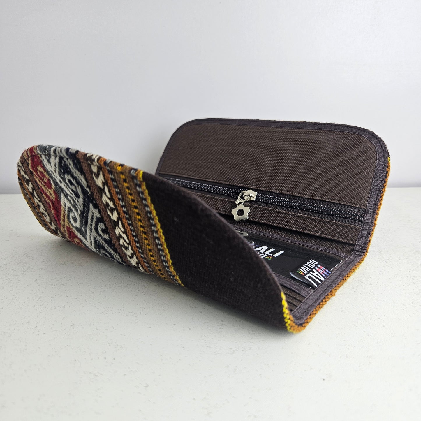 Billetera chequera (chocolate diseño bajo)