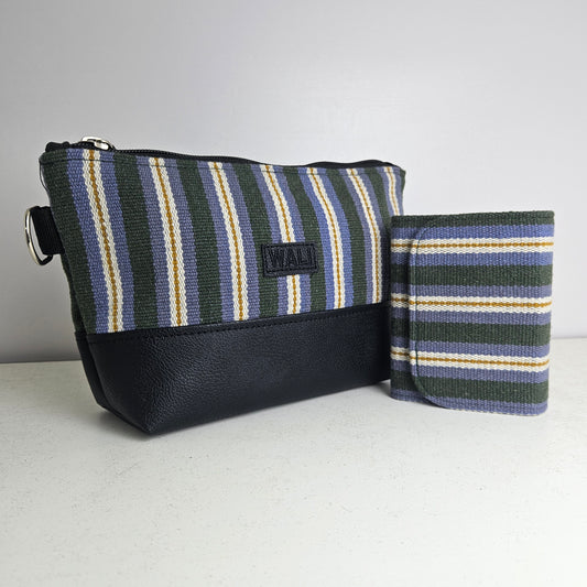 Combo cartera y billetera mini (verde esmeralda)