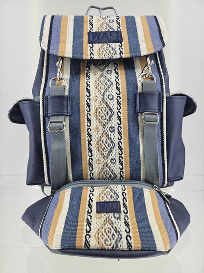 Combo mochila y riñonera (lavanda)