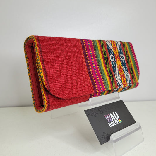 Billetera Portacelular (rojo con diseño)