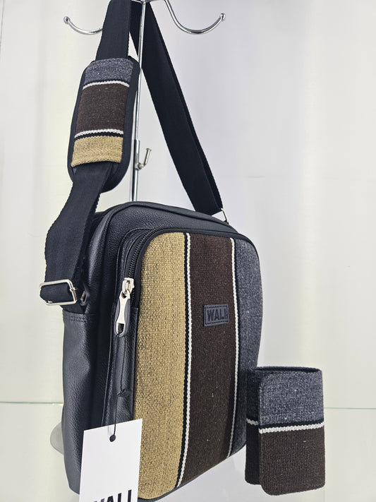 Combo morral y billetera (marmolado)