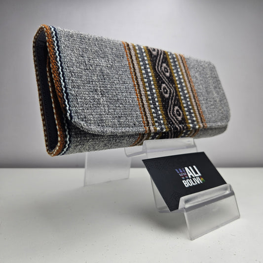 Billetera Portacelular (plomo jaspeado diseño bajo)
