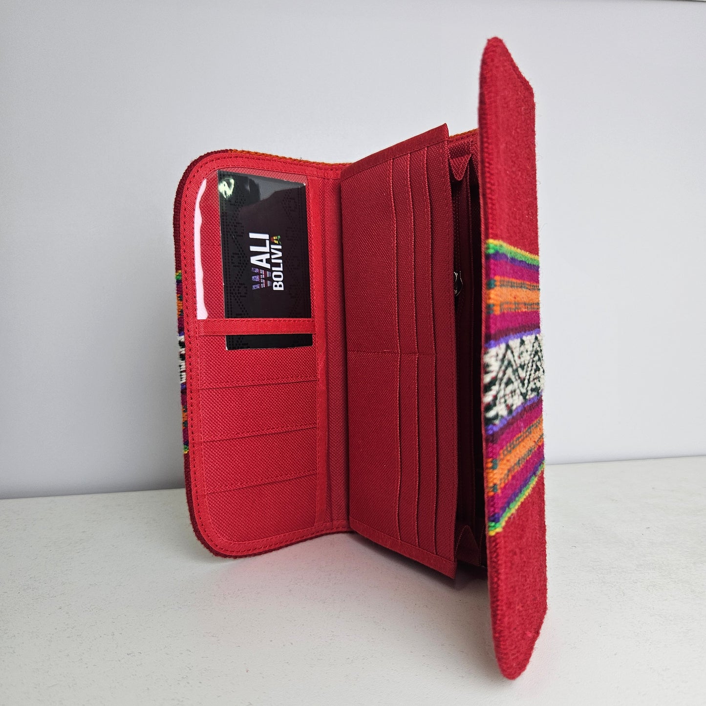 Billetera Portacelular (rojo carmin)