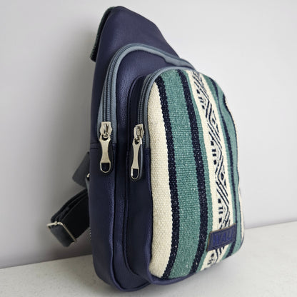 Pechera de aguayo (jade cuero azul)